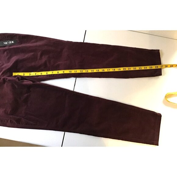 NIC & ZOE - WOMENS WINTERBERRY CORDUROY 70% COTTON MID-RISE SKINNY PANTS SIZE 2P - Picture 6 of 7